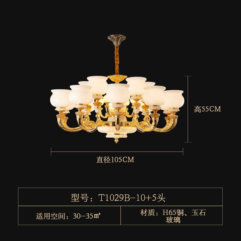 T1029-10+5 chụp đèn thủy tinh