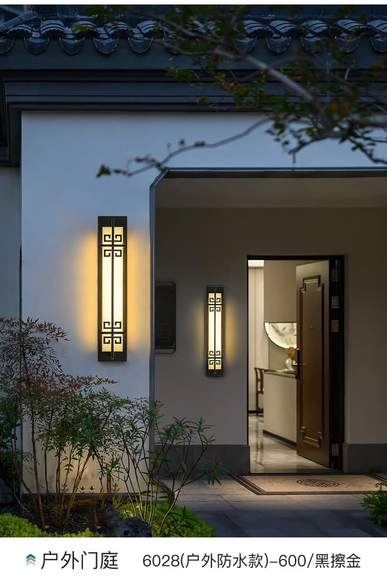 屋外防水-全銅+模造大理石-B22102壁灯