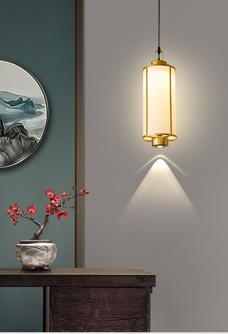 D08 đèn treo nhỏ - sắt nghệ thuật + vải
