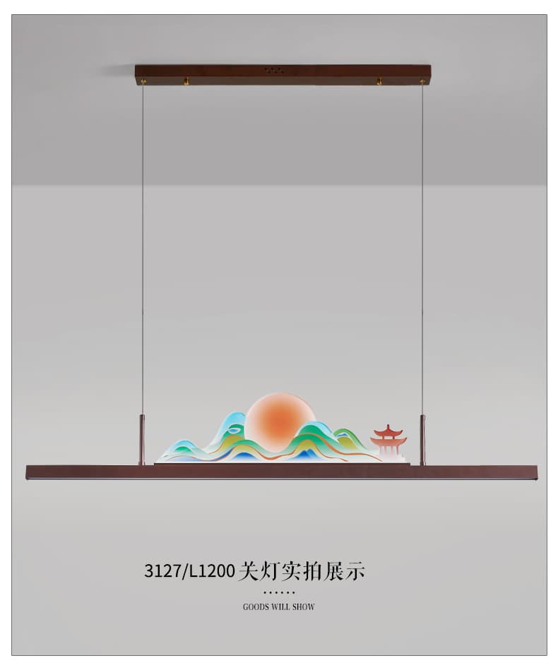 鉄細工JFL8027茶室の禅様式のダイニングシャンデリア