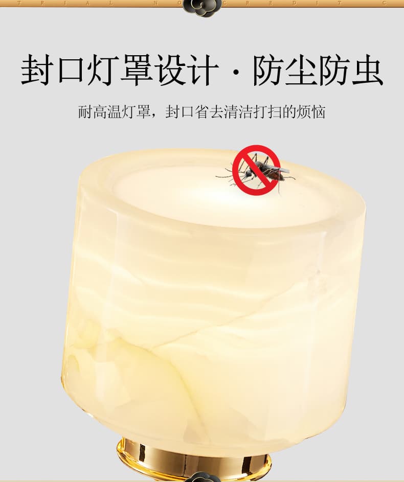 WT1050- tanso + natural na Afghan jade lampshade chandelier