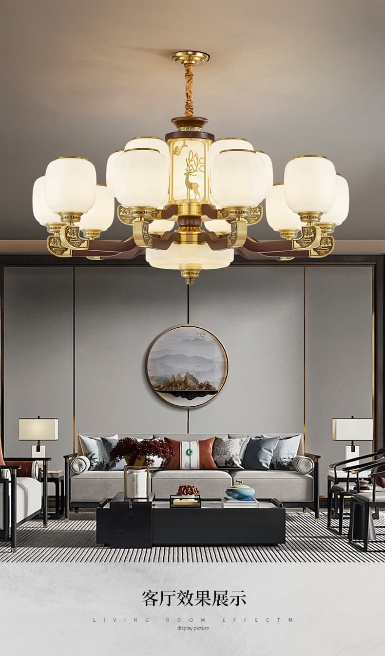 618 Copper + Wood Chandelier