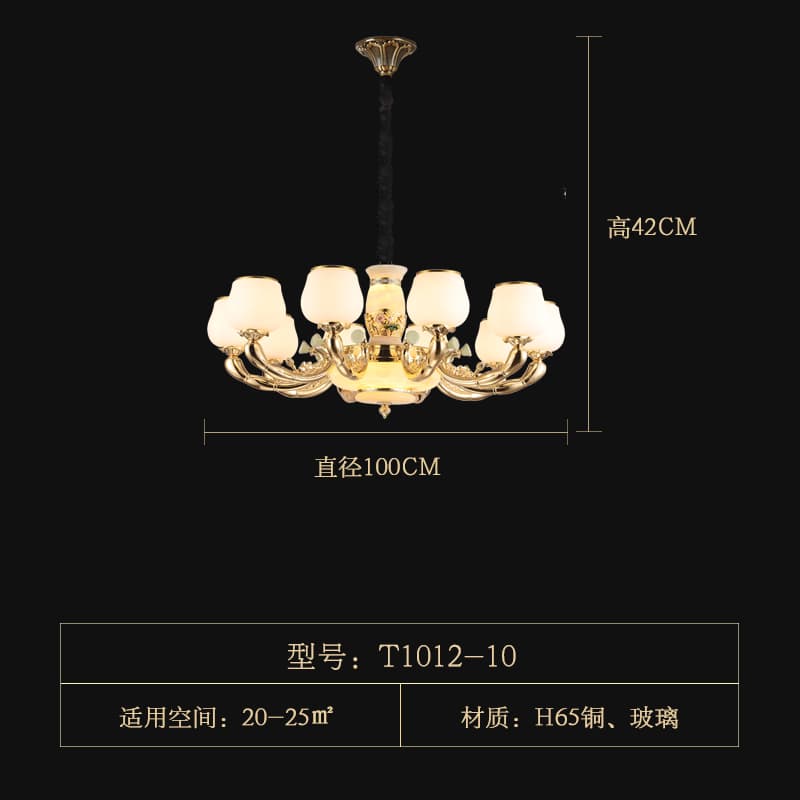 WT-T1012-10 Chụp đèn thủy tinh