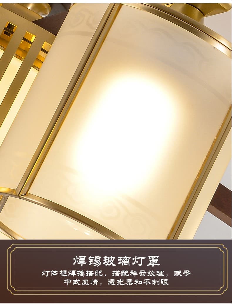 Đồng + đèn chùm gỗ