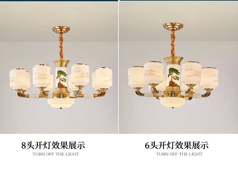 Tanso+jade chandelier