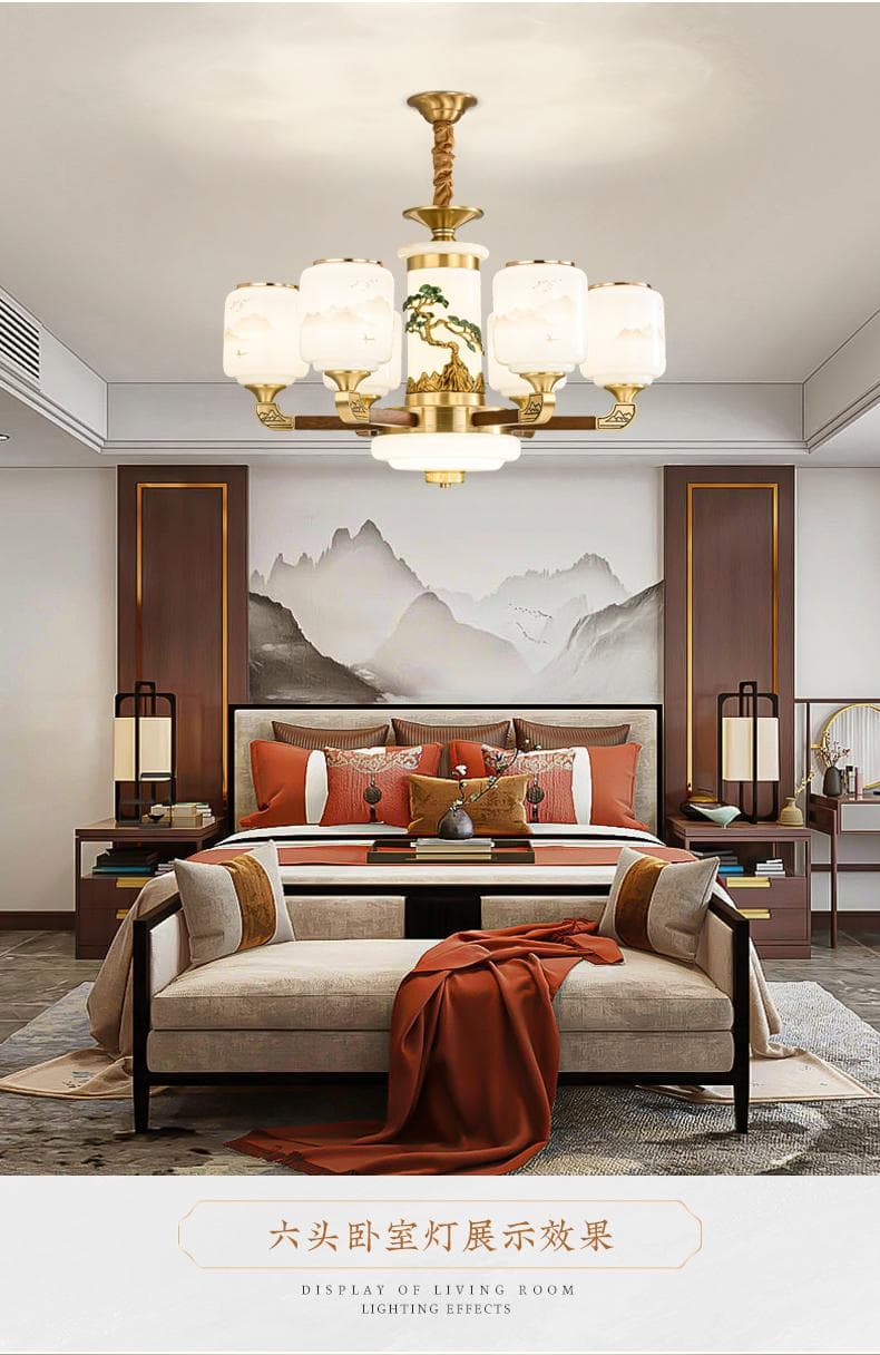 591 Copper + Redwood Chandelier