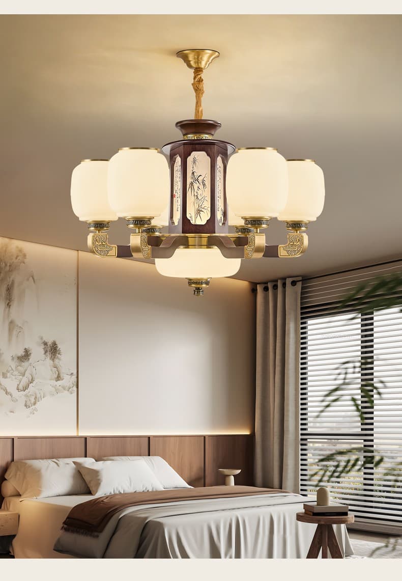 ចង្កៀងព្យួរ ស្ពាន់ និង ឈើ · 8329-H5030