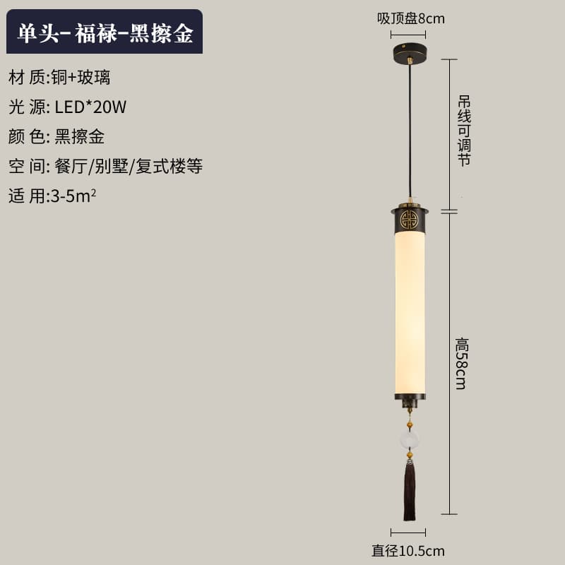 Fortune and Prosperity - Black with Gold Rub