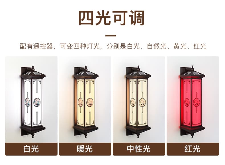 Solar / mains power wall lamp