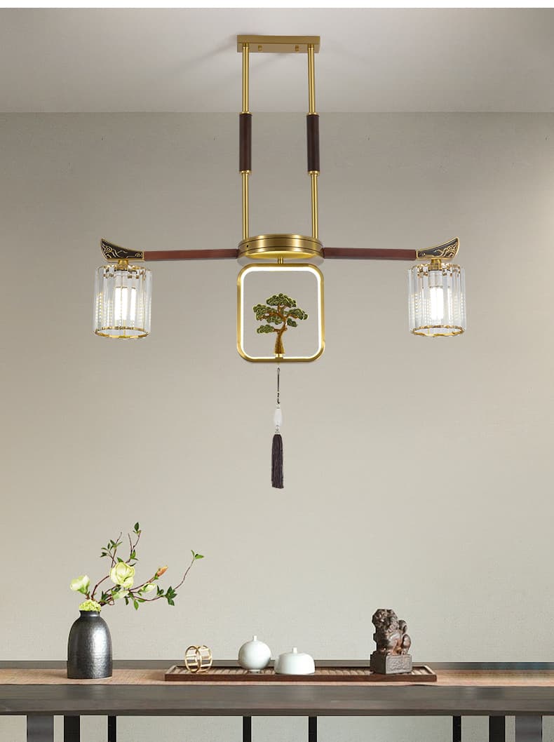 Copper + Wood Chandelier