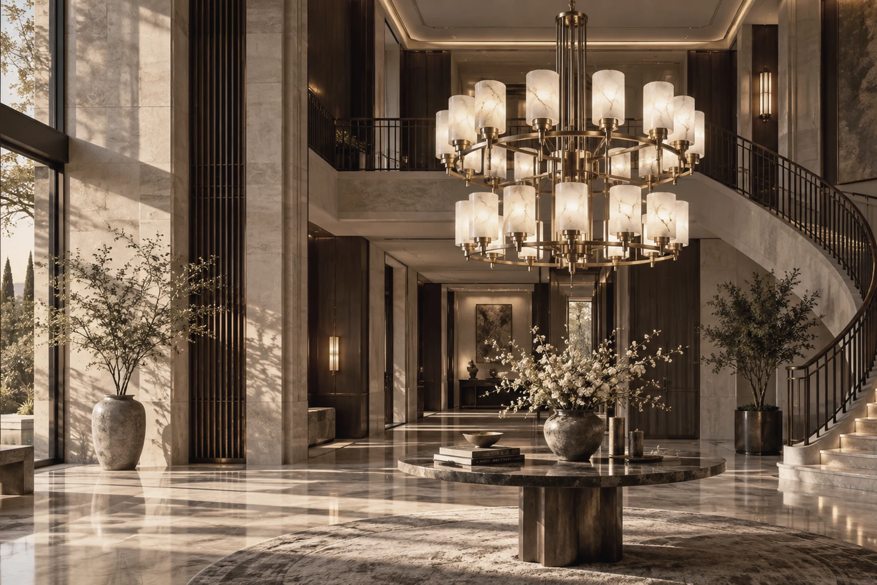 Staircase & Double-height Foyer visualization